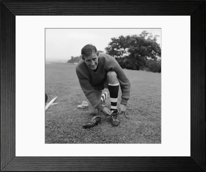 Framed Print : West Ham player Malcolm Allison seen here training with the team at Chigwell whilst Framed Print : West Ham player Malcolm Allison seen here training with the team at Chigwell whilst