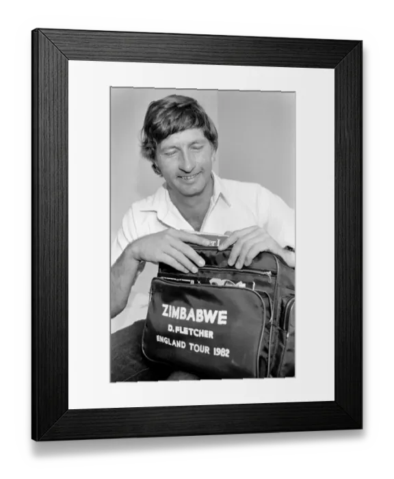 Framed Print : Duncan Fletcher captain of Zimbabwe Cricket team, pictured in his hotel room Framed Print : Duncan Fletcher captain of Zimbabwe Cricket team, pictured in his hotel room