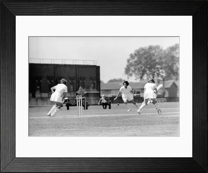 Framed Print : Womens cricket. England v. New Zealand. June 1973 Framed Print : Womens cricket. England v. New Zealand. June 1973