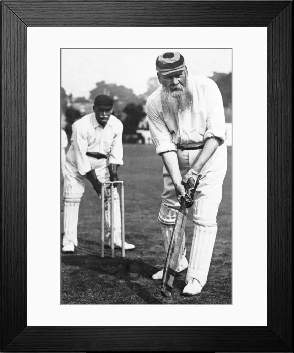 Framed Print : W. G Grace playing for Eltham against Gravesend aged 65
