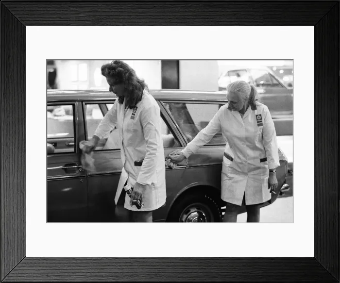 Framed Print : Finishing touch are made in the preparations in the build up to the opening of the 1972 Framed Print : Finishing touch are made in the preparations in the build up to the opening of the 1972