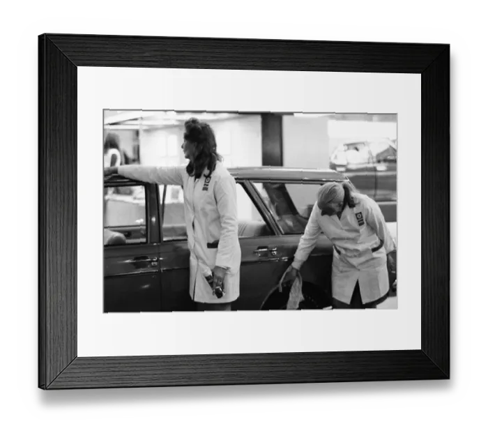 Framed Print : Finishing touch are made in the preparations in the build up to the opening of the 1972