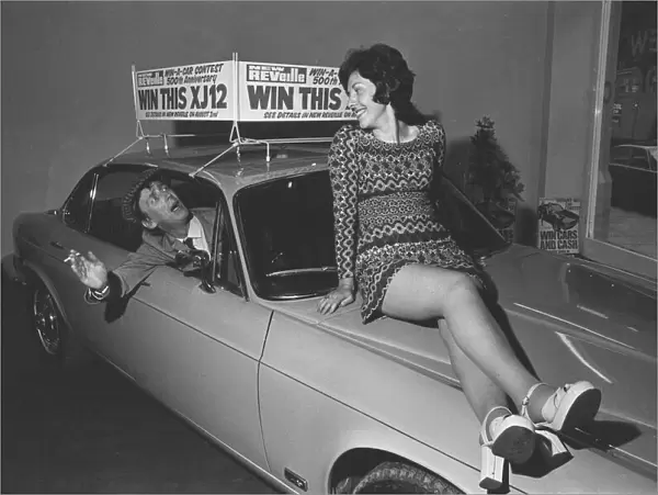 Comedian Colin Crompton seen here posing with a Jaguar XJ12