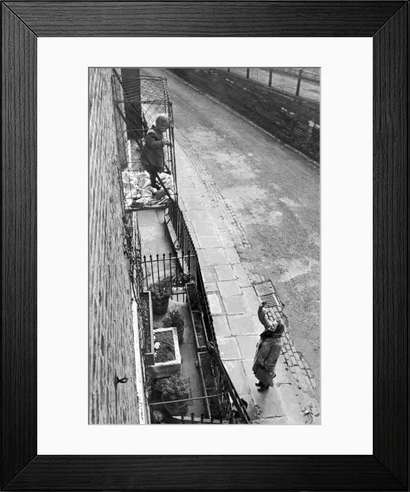Framed Print : They just smile as baby steps out into space. It needs strong nerves to stand by
