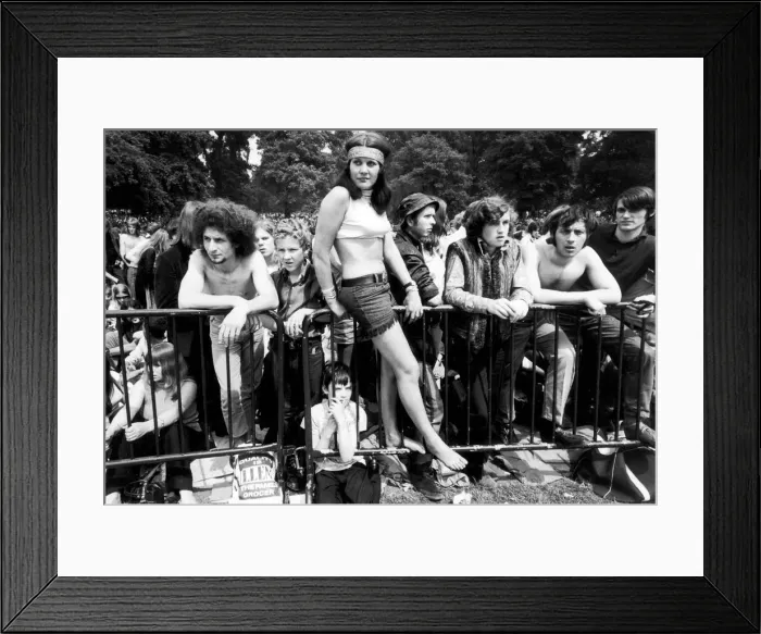 Framed Print : Music fan Jennie Wilson wearing a cool outfit in Hyde Park for the The Rolling Stones Framed Print : Music fan Jennie Wilson wearing a cool outfit in Hyde Park for the The Rolling Stones