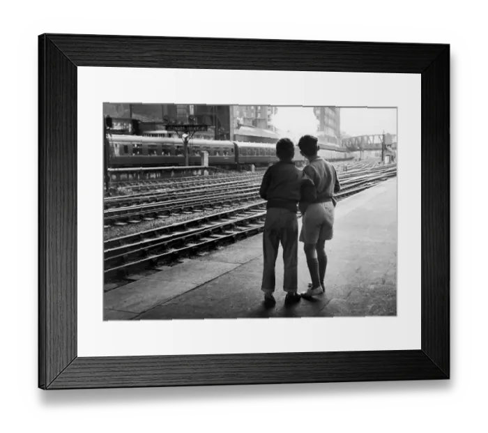 Framed Print : Young trainspotters at Paddington Station observing the locomotives. 26th May 1961 Framed Print : Young trainspotters at Paddington Station observing the locomotives. 26th May 1961