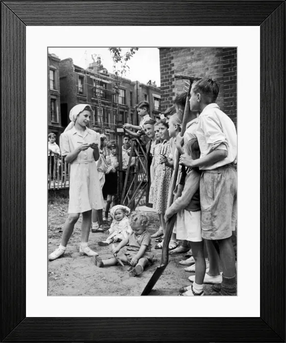 Framed Print : Thirteen year old Joyce Hayward who has been appointed to organise a tree adoption