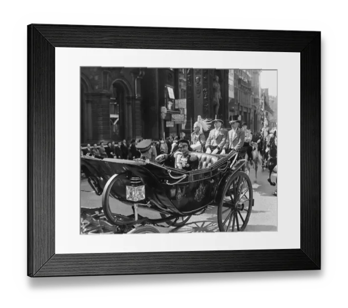 Framed Print : Mohammad-Reza Shah Pahlavi, the Shah of Iran, in procession driving up Ludgate Hill in Framed Print : Mohammad-Reza Shah Pahlavi, the Shah of Iran, in procession driving up Ludgate Hill in