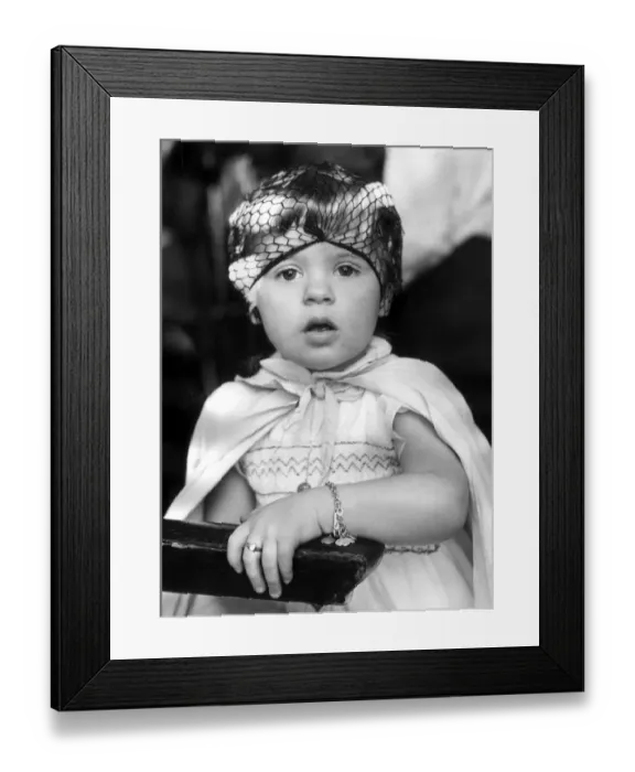 Framed Print : Young girl going under the dryer. 26th January 1958 Framed Print : Young girl going under the dryer. 26th January 1958