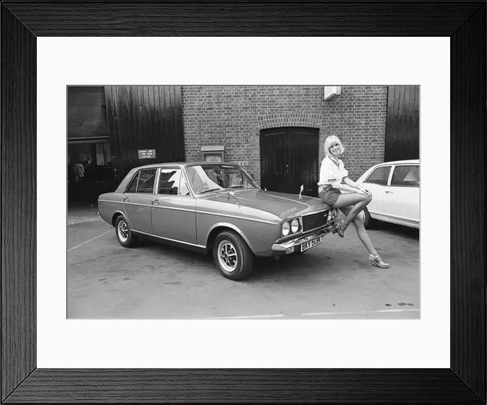 Framed Print : Reveille model Nancy Lee seen here posing with a Hillman Sunbeam which is top prize in Framed Print : Reveille model Nancy Lee seen here posing with a Hillman Sunbeam which is top prize in