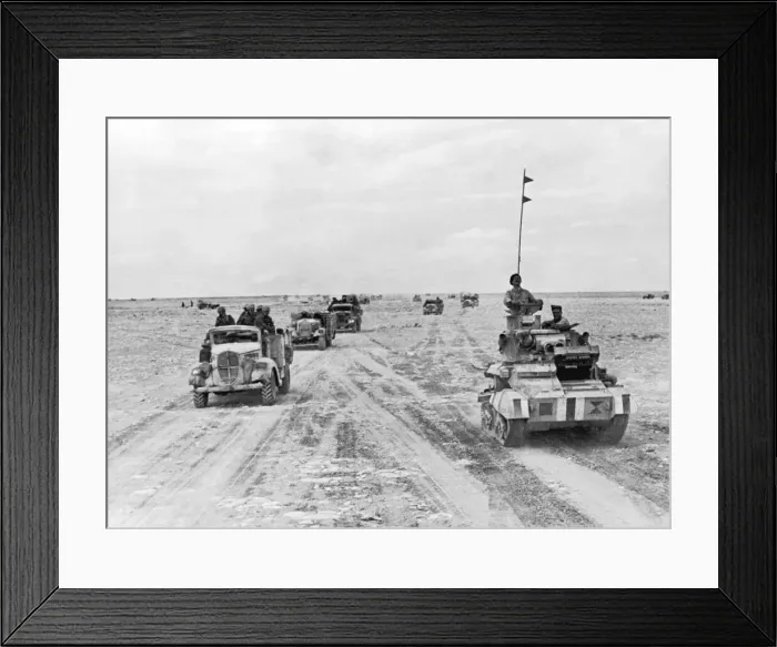 Framed Print : Indian troops of the British Indian Army move forward in lorries Framed Print : Indian troops of the British Indian Army move forward in lorries