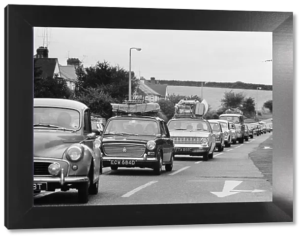Busy scenes on the Exeter by pass as holidaymakers head for the South Coast