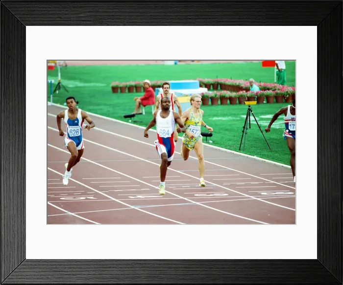 Framed Print : 1992 Olympic Games in Barcelona, Spain. Mens 400 Metres Hurdles Framed Print : 1992 Olympic Games in Barcelona, Spain. Mens 400 Metres Hurdles