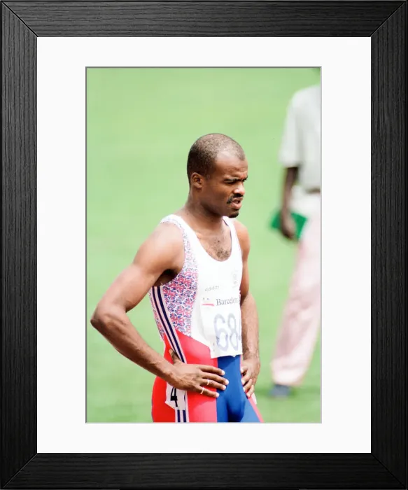 Framed Print : 1992 Olympic Games in Barcelona, Spain. Mens 400 Metres Hurdles Framed Print : 1992 Olympic Games in Barcelona, Spain. Mens 400 Metres Hurdles