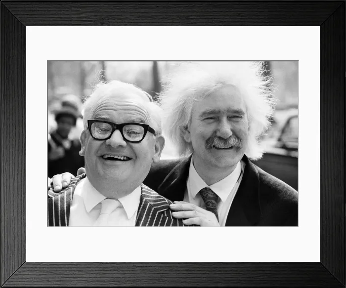 Framed Print : Comedian Ronnie Barker with Ronnie Forfar who stars in the television comedy series