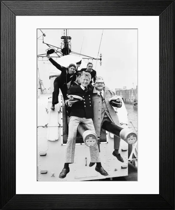 Framed Print : The cast of the BBC radio programme The Navy Lark
