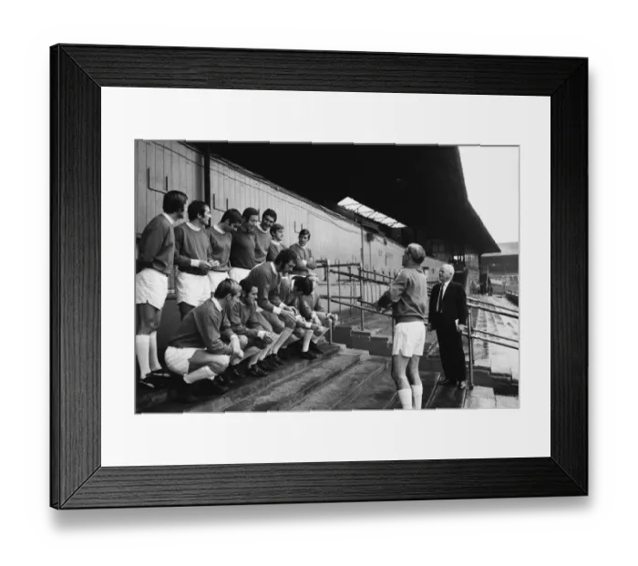 Framed Print : The Bristol Rovers football team with manager Bill Dodgin at their Eastville Stadium home Framed Print : The Bristol Rovers football team with manager Bill Dodgin at their Eastville Stadium home
