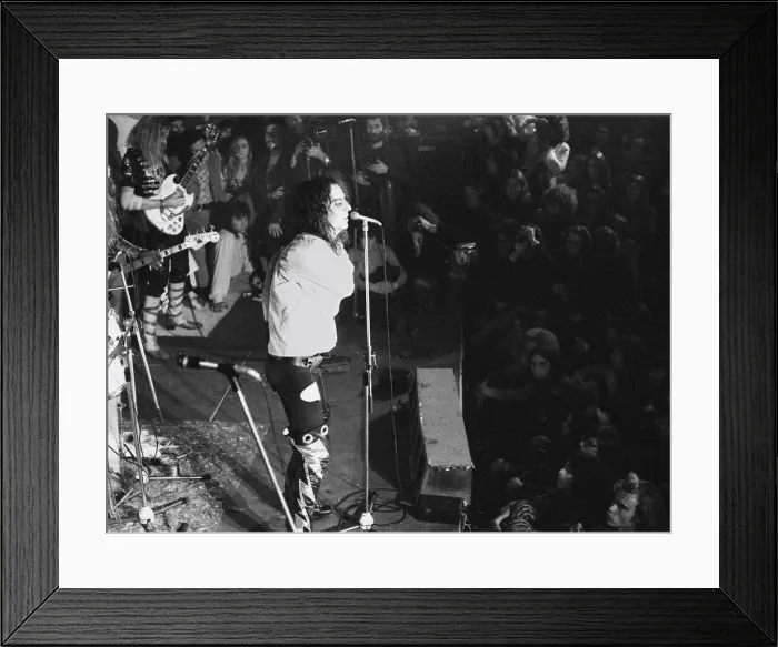 Framed Print : American rock singer Alice Cooper performing on stage during a concert on his Love It To