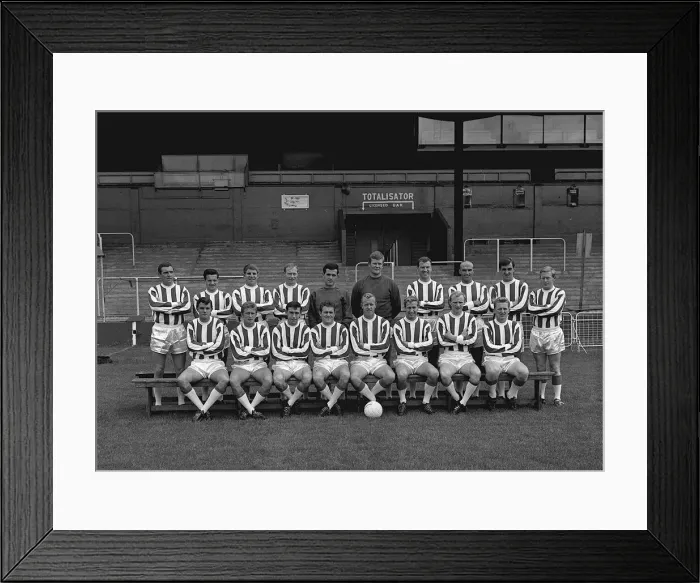 Framed Print : Bristol Rovers football team pose for a team group at their Eastville Stadium home Framed Print : Bristol Rovers football team pose for a team group at their Eastville Stadium home