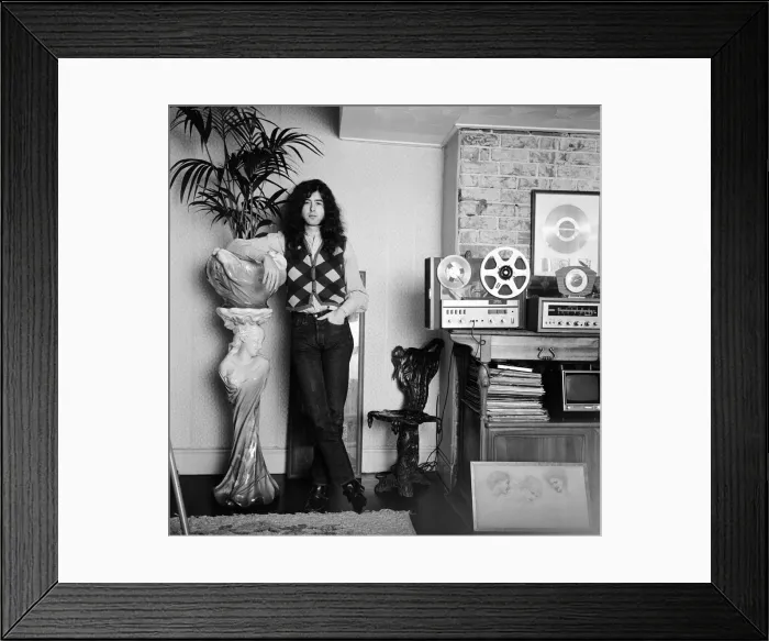 Framed Print : Jimmy Page, lead singer of rock group Led Zepplin, 1st January 1970