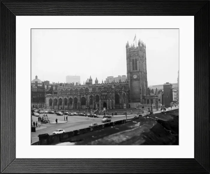 Framed Print : Manchester Cathedral Circa 1963 Framed Print : Manchester Cathedral Circa 1963