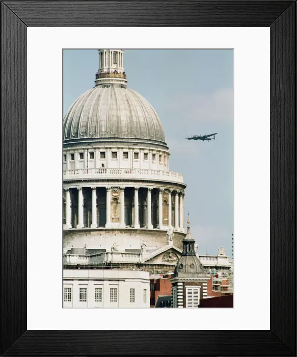 Framed Print : Avro Lancaster City of Lincoln seen here during the flypast to commemorate the 50th