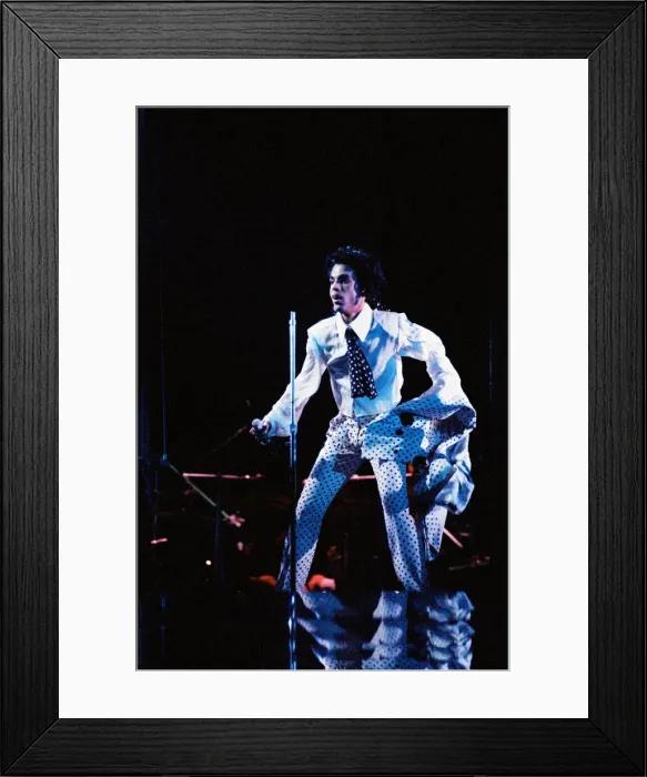 Framed Print : Prince performing on stage at Wembley 25th July 1988 Lovesexy World Tour