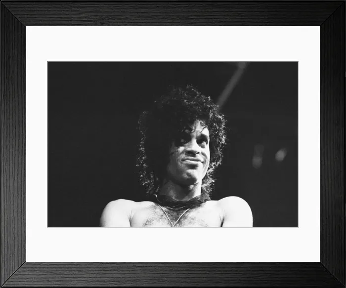 Framed Print : Prince performing on stage at the Joe Louis Arena, Chicago 11th November 1984 Framed Print : Prince performing on stage at the Joe Louis Arena, Chicago 11th November 1984