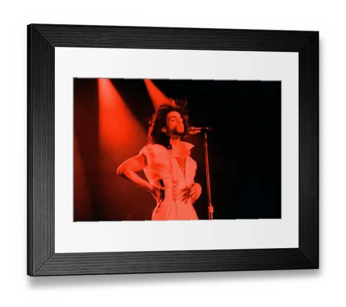 Framed Print : Prince performing on stage at Wembley 22nd June 1990 Nude World Tour *** Local