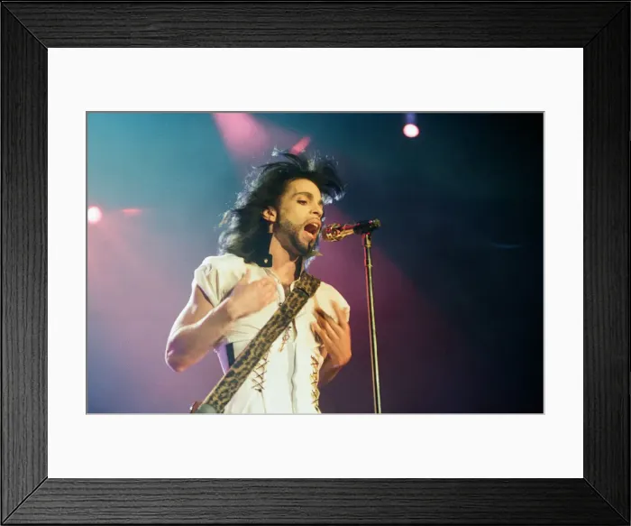 Framed Print : Prince performing on stage at Wembley 22nd June 1990 Nude World Tour *** Local Framed Print : Prince performing on stage at Wembley 22nd June 1990 Nude World Tour *** Local