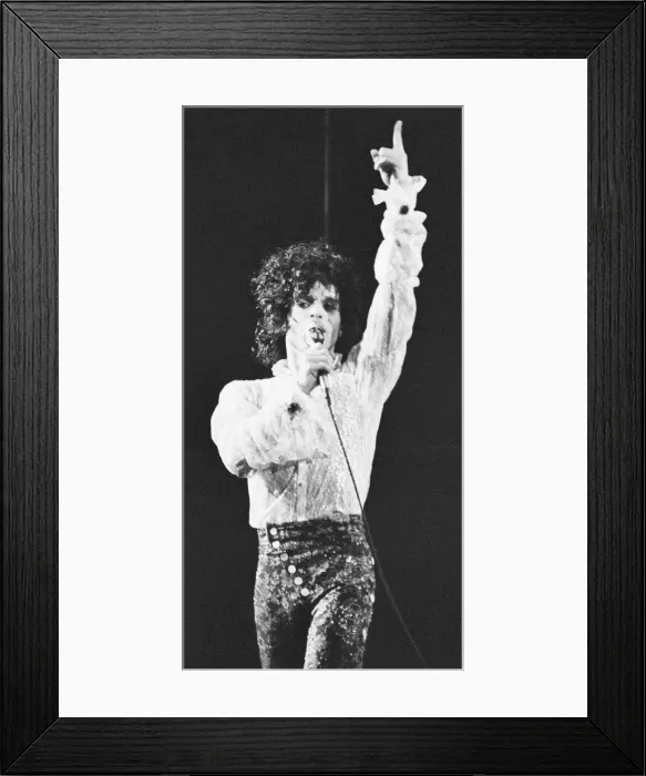Framed Print : Prince performing on stage at the Joe Louis Arena, Chicago 11th November 1984 Framed Print : Prince performing on stage at the Joe Louis Arena, Chicago 11th November 1984