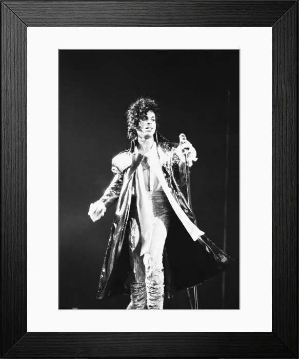 Framed Print : Prince performing on stage at the Joe Louis Arena, Chicago 11th November 1984 Framed Print : Prince performing on stage at the Joe Louis Arena, Chicago 11th November 1984