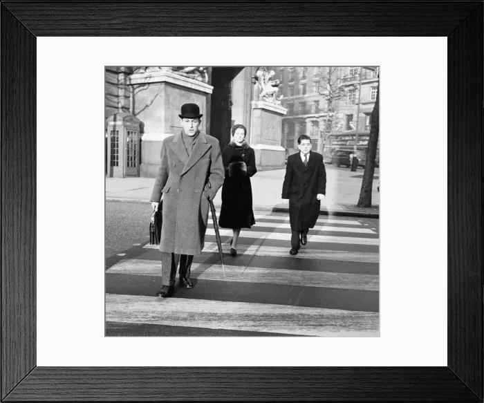 Framed Print : Author Nancy Mitford pictured leaving court after her petition for divorce was adjourned