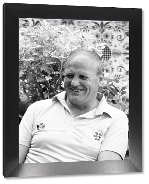 England manager Ron Greenwood in relaxed mood at the team hotel during the 1982 World Cup