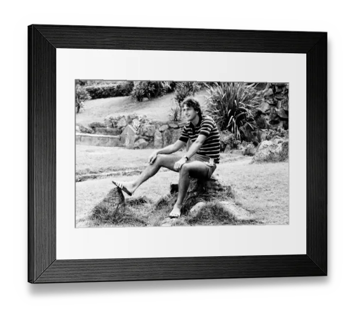 Framed Print : England footballer Trevor Francis in relaxed mood at the team hotel during the 1982 World Framed Print : England footballer Trevor Francis in relaxed mood at the team hotel during the 1982 World