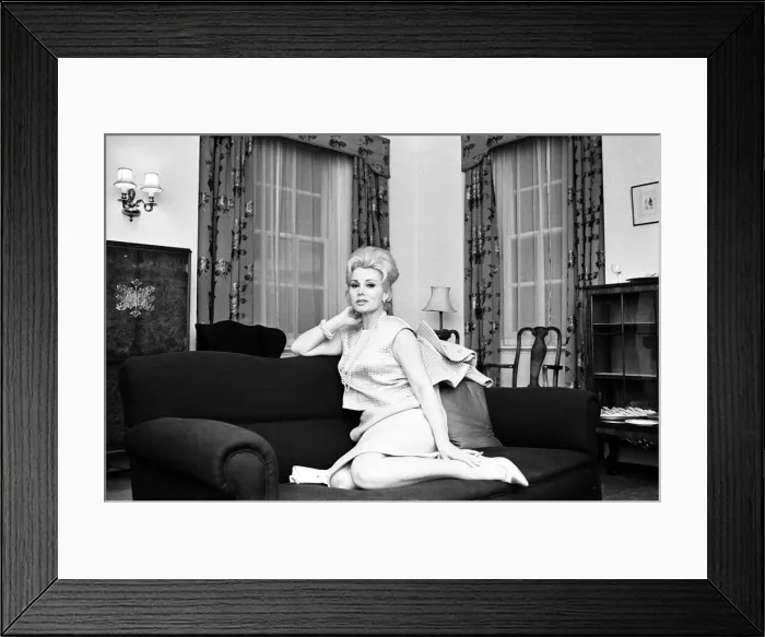 Framed Print : Actress Zsa Zsa Gabor pictured at a West London Hotel, Saturday 12th March 1966