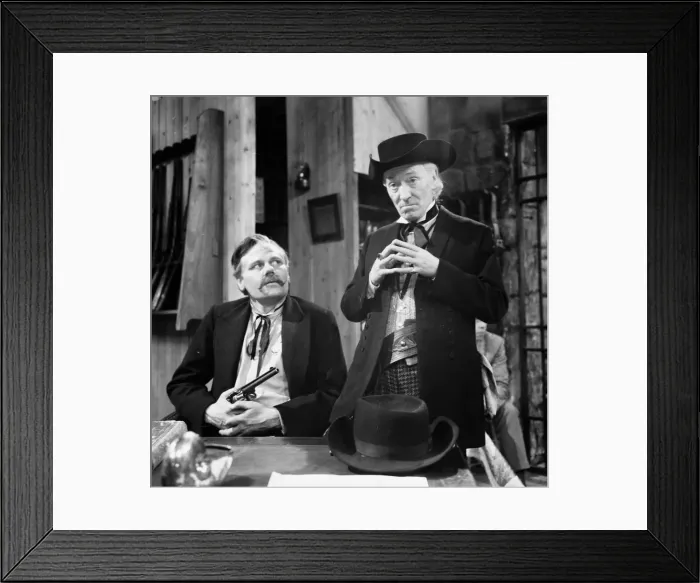 Framed Print : Actors rehearse for new Dr Who Story - The Gunfighters - at BBC Television Centre London Framed Print : Actors rehearse for new Dr Who Story - The Gunfighters - at BBC Television Centre London