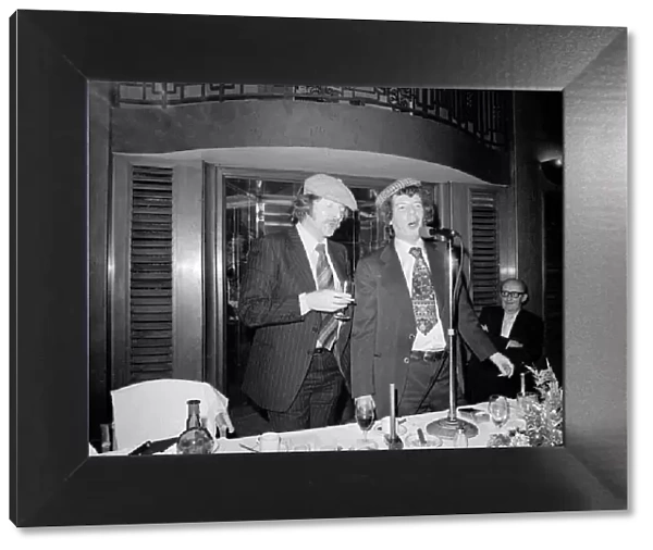 Derek Jameson (right), journalist and broadcaster. Seen here at a Daily Mirror luncheon