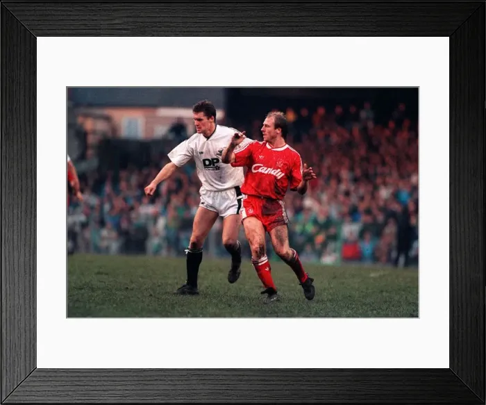 Framed Print : Swansea City v Liverpool FA Cup match at the Liberty Stadium 6th January 1990