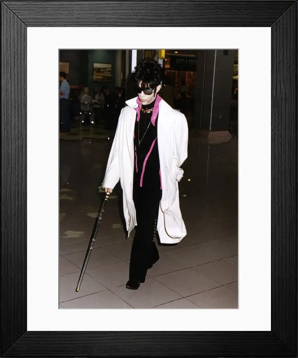 Framed Print : Prince Rock Star seen here at Heathrow ready to board the New York Concorde 8th