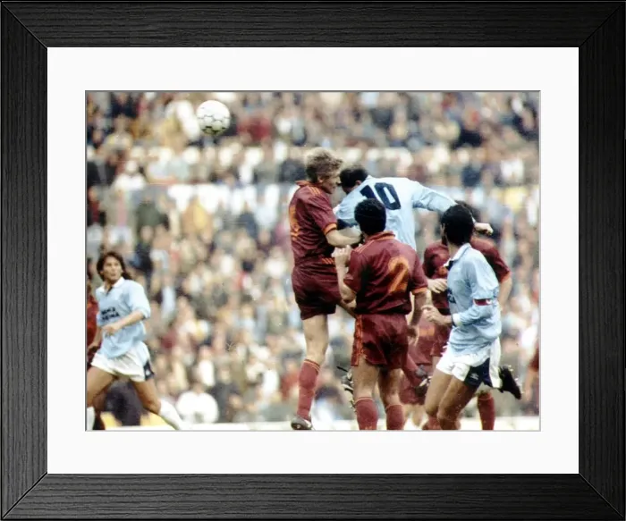 Framed Print : Italian League Serie A match at the Stadio Olimpico, Rome Framed Print : Italian League Serie A match at the Stadio Olimpico, Rome
