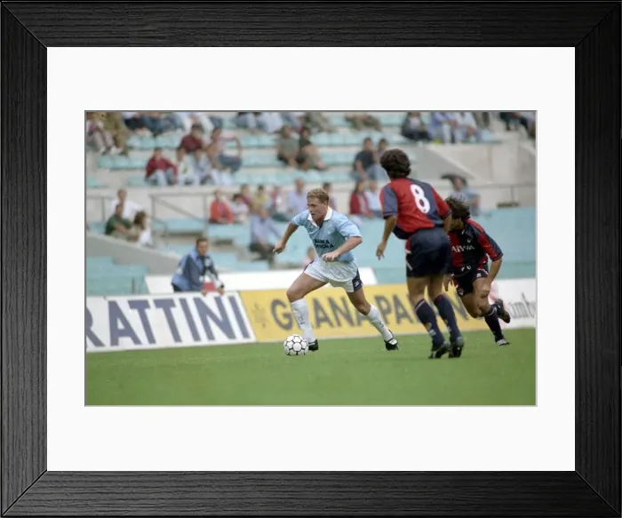 Framed Print : Italian League Serie A match at the Stadio Olimpico in Rome. Lazio v Genoa
