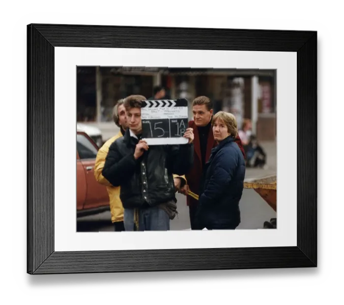 Framed Print : Lazio and England footballer Paul Gascoigne filming a Brut advertisement