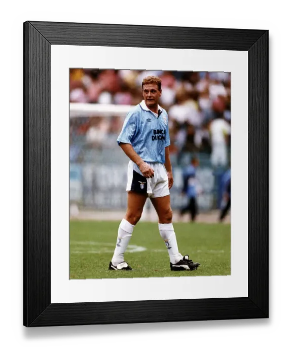 Framed Print : Paul Gascoigne in action for Italian club side Lazio. 31st October 1992 Framed Print : Paul Gascoigne in action for Italian club side Lazio. 31st October 1992