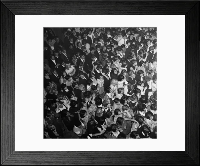 Framed Print : Fans of the Rolling Stones at The Tower Ballroom, New Brighton in front of 5