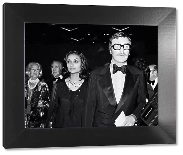 Michael Caine and wife Shakira at the Premiere of Gold 5th September 1974