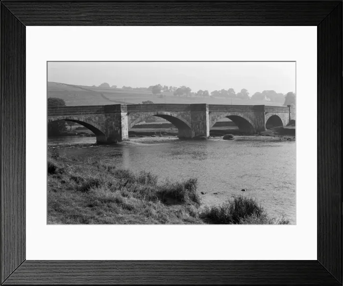 Framed Print : Burnsall bridge over the River Wharfe, North Yorkshire. September 1971 Framed Print : Burnsall bridge over the River Wharfe, North Yorkshire. September 1971