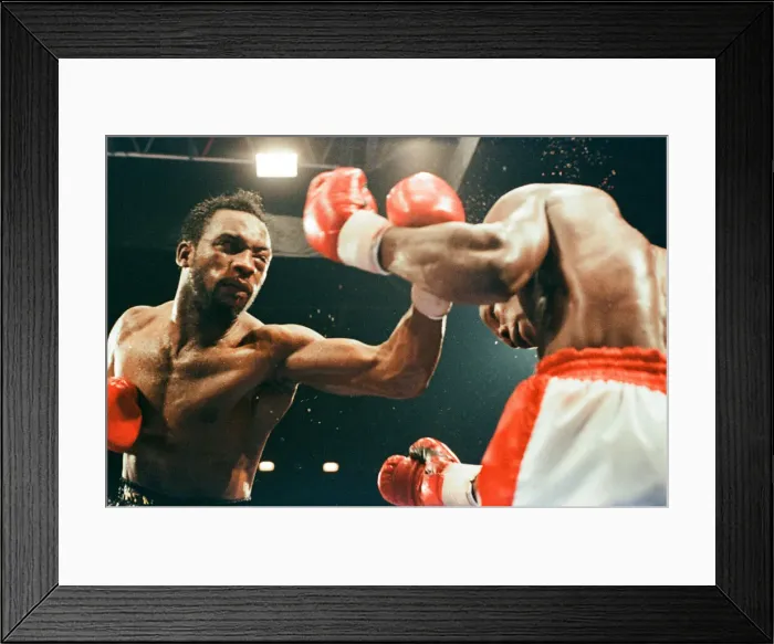 Framed Print : Action from the Chris Eubank v Nigel Benn fight at the NEC in Birmingham Framed Print : Action from the Chris Eubank v Nigel Benn fight at the NEC in Birmingham