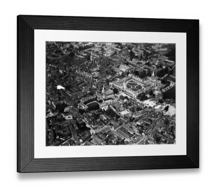 Framed Print : Aerial view of the town of Oxford. 5th July 1927