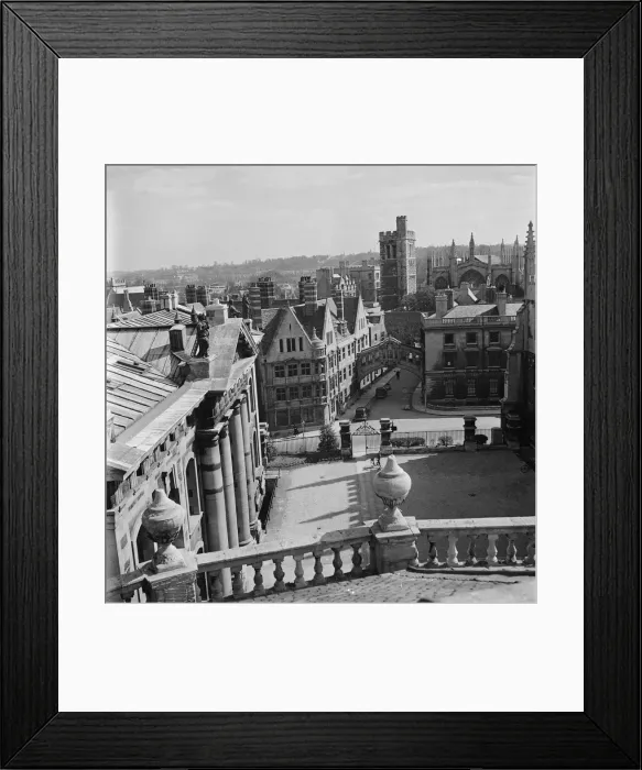 Framed Print : The dreaming spires of Oxford and the Bridge of Sighs seen from the roof of